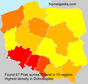 Surname Pilak in Poland