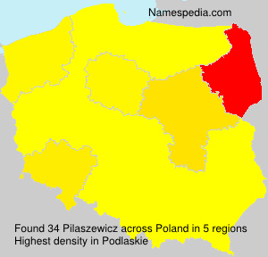 Surname Pilaszewicz in Poland Surname Pilaszewicz in Poland
