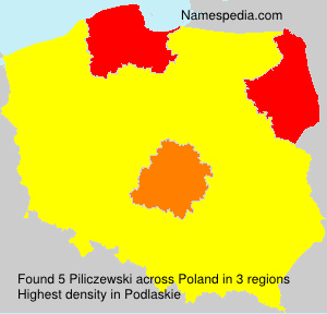Surname Piliczewski in Poland Surname Piliczewski in Poland
