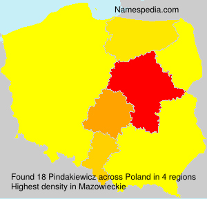 Surname Pindakiewicz in Poland Surname Pindakiewicz in Poland