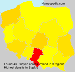 Surname Pindych in Poland Surname Pindych in Poland