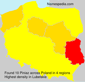 Surname Piniaz in Poland Surname Piniaz in Poland