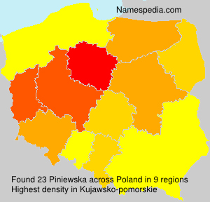 Surname Piniewska in Poland Surname Piniewska in Poland