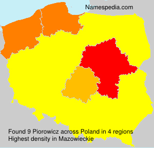 Surname Piorowicz in Poland Surname Piorowicz in Poland