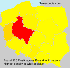 Surname Piosik in Poland Surname Piosik in Poland