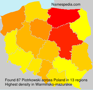 Surname Piotrkowski in Poland Surname Piotrkowski in Poland