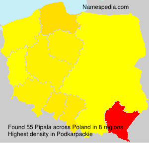 Surname Pipala in Poland Surname Pipala in Poland