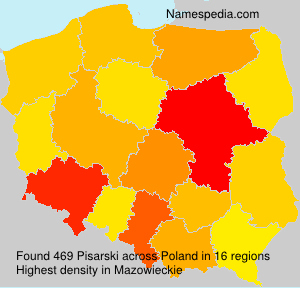 Surname Pisarski in Poland Surname Pisarski in Poland