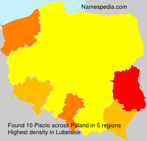 Surname Piscio in Poland Surname Piscio in Poland