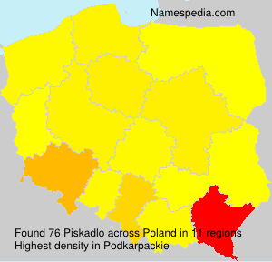 Surname Piskadlo in Poland Surname Piskadlo in Poland