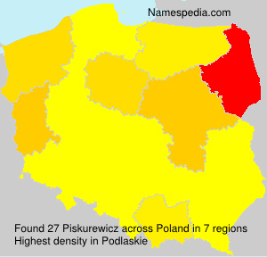 Surname Piskurewicz in Poland Surname Piskurewicz in Poland