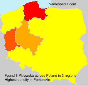 Surname Pitrowska in Poland Surname Pitrowska in Poland