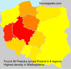 Surname Piwecka in Poland Surname Piwecka in Poland