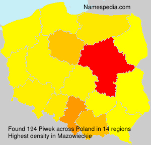 Surname Piwek in Poland Surname Piwek in Poland