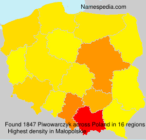 Surname Piwowarczyk in Poland Surname Piwowarczyk in Poland