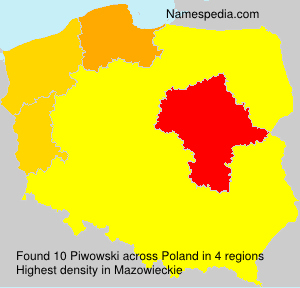 Surname Piwowski in Poland Surname Piwowski in Poland