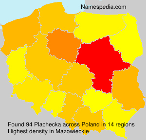 Surname Plachecka in Poland Surname Plachecka in Poland