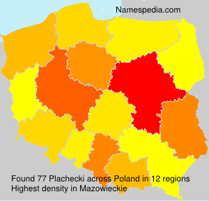 Surname Plachecki in Poland Surname Plachecki in Poland