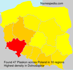 Surname Plaskon in Poland Surname Plaskon in Poland