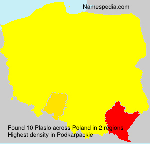 Surname Plaslo in Poland Surname Plaslo in Poland