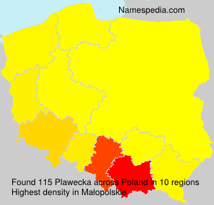 Surname Plawecka in Poland Surname Plawecka in Poland