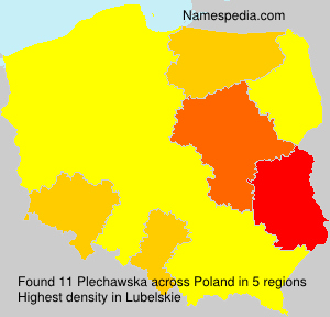Surname Plechawska in Poland Surname Plechawska in Poland