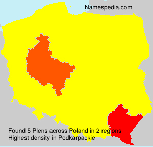 Surname Plens in Poland Surname Plens in Poland