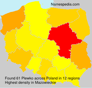 Surname Plewko in Poland Surname Plewko in Poland