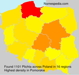 Surname Plichta in Poland Surname Plichta in Poland