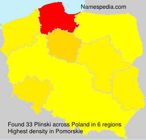 Surname Plinski in Poland Surname Plinski in Poland