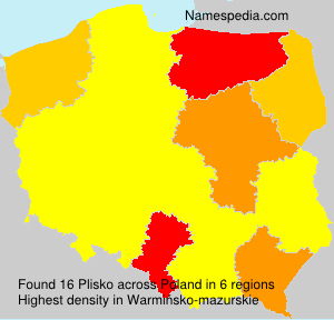 Surname Plisko in Poland Surname Plisko in Poland