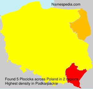 Surname Plocicka in Poland Surname Plocicka in Poland