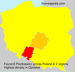 Surname Plocikiewicz in Poland Surname Plocikiewicz in Poland