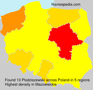 Surname Plodziszewski in Poland Surname Plodziszewski in Poland