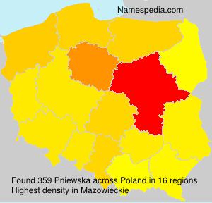 Surname Pniewska in Poland Surname Pniewska in Poland