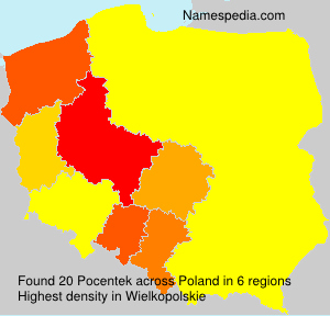 Surname Pocentek in Poland Surname Pocentek in Poland