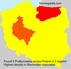 Surname Podborowska in Poland Surname Podborowska in Poland