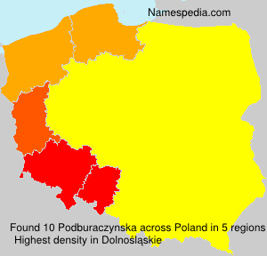 Surname Podburaczynska in Poland Surname Podburaczynska in Poland