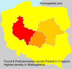 Surname Podciechowska in Poland Surname Podciechowska in Poland