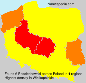 Surname Podciechowski in Poland Surname Podciechowski in Poland
