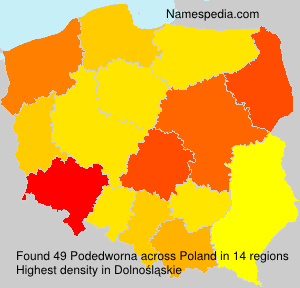 Surname Podedworna in Poland Surname Podedworna in Poland
