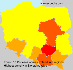 Surname Podesek in Poland Surname Podesek in Poland
