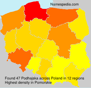 Surname Podhajska in Poland Surname Podhajska in Poland