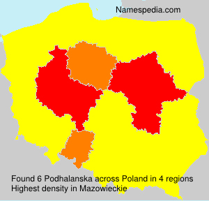 Surname Podhalanska in Poland Surname Podhalanska in Poland