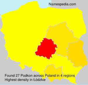 Surname Podkon in Poland Surname Podkon in Poland