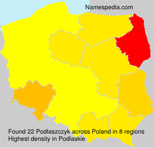 Surname Podlaszczyk in Poland Surname Podlaszczyk in Poland