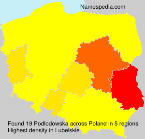 Surname Podlodowska in Poland Surname Podlodowska in Poland