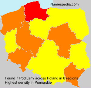 Surname Podluzny in Poland Surname Podluzny in Poland