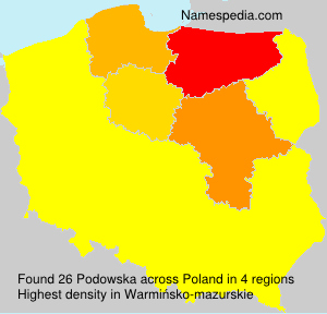 Surname Podowska in Poland Surname Podowska in Poland