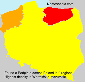 Surname Podpirko in Poland Surname Podpirko in Poland